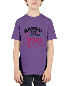 Raised On Sweet And Jesus 1492# - tea - Youth Tee Unisex