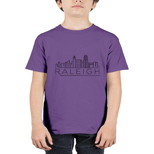 Raleigh Minimal Skyline 1707# - cities - Youth Tee Unisex