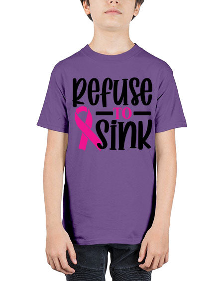 Refuse to Sink 9# - breast cancer - Youth Tee Unisex