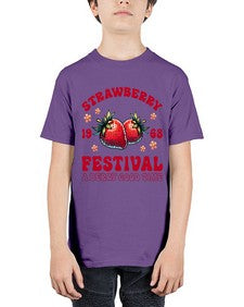 Retro Strawberry Festival 1504# - strawberry - Youth Tee Unisex