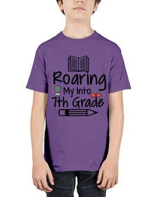 Roaring My Into seventh Grade 763# - seventh grade - Youth Tee Unisex