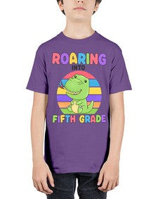 Roaring to fifth Grade Trex 767# - fifth grade - Youth Tee Unisex
