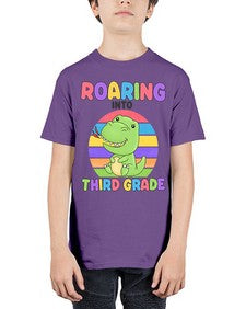 Roaring to third Grade Trex 773# - third grade - Youth Tee Unisex