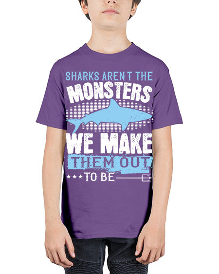 Sharks arent the monsters we make them out to be Style 26# - shark-fish - Youth Tee Unisex