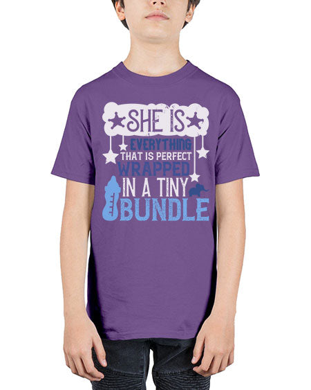She is everything that is perfect wrapped in a tiny bundle Style 445# - baby - Youth Tee Unisex