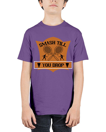 Smash till you drop 1864# - badminton - Youth Tee Unisex