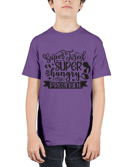 Super tired super hungrypregnant 450# - pregnancy - Youth Tee Unisex