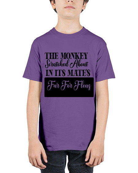 The monkey scratched about in  - monkey - Youth Tee Unisex