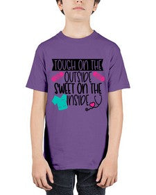 Tough On The Outside Sweet On The Inside Style Style 1581# - nurse - Youth Tee Unisex