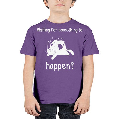 Waiting For Something Sleeping Cat 285# - anime - Youth Tee Unisex
