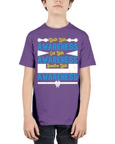 Walk with awareness Eat with awareness Breathe with awareness Style 9# - Self awareness - Youth Tee Unisex
