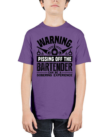 Warning Style 462# - bartender - Youth Tee Unisex