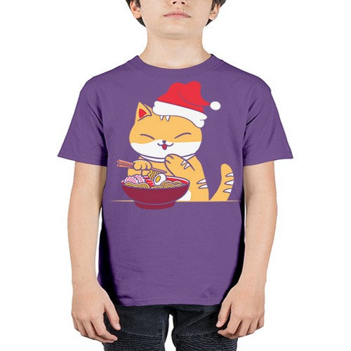 Xmas Kawaii Anime Shiba Inu Eating Ramen 289# - anime - Youth Tee Unisex