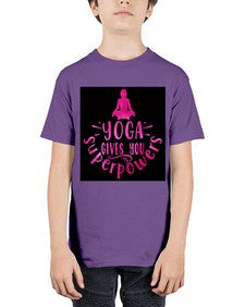 Yoga gives you superpowers  618# - yoga - Youth Tee Unisex