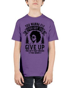 You wanna fly you got to give up the sht that weighs you down Style 47# - black afro - Youth Tee Unisex