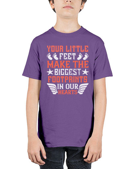 Your little feet make the biggest footprints in our hearts Style 479# - baby - Youth Tee Unisex