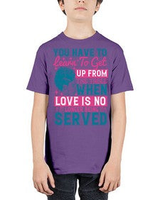 Youve got to learn to leave the table when loves no longer being served Style 41# - black afro - Youth Tee Unisex