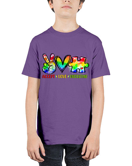 accept love understand - autism - Youth Tee Unisex