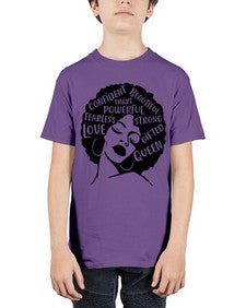 afro lady with words 24# - black girls or women - Youth Tee Unisex