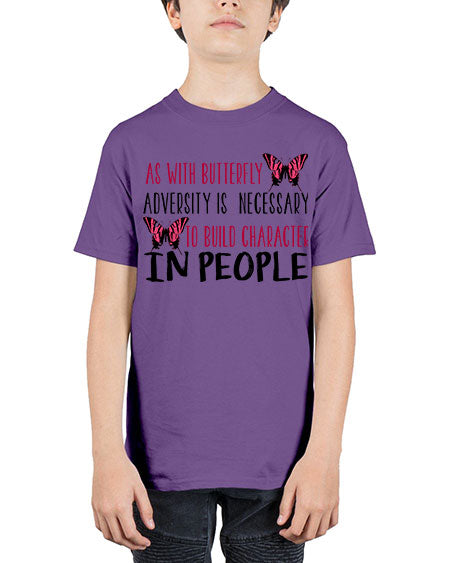 as with butterfly adversity is necessary - butterfly - Youth Tee Unisex