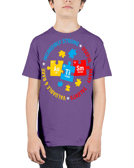 autism elements periodic table awareness 19# - autism - Youth Tee Unisex