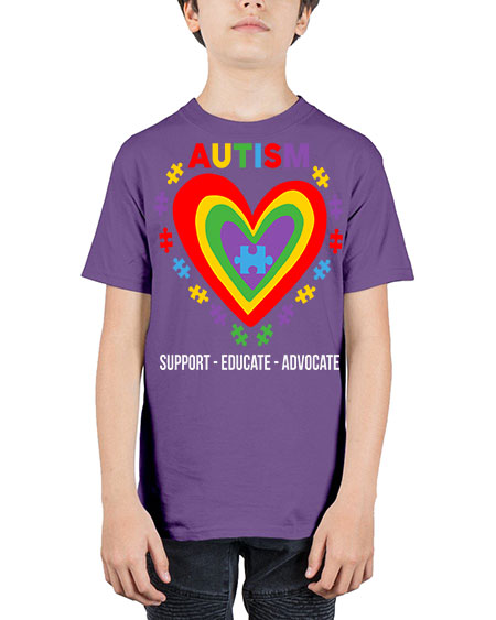 autism support educate 55# - autism - Youth Tee Unisex