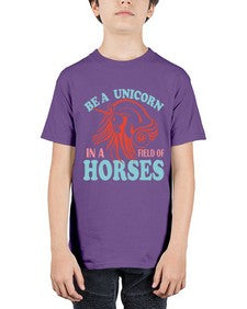 be a unicorn in a field of horses 36# - unicorn - Youth Tee Unisex