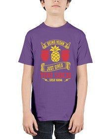 being vegan just gives you such great karma 53# - vegan - Youth Tee Unisex