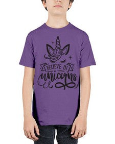believe in unicorns black 55# - unicorn - Youth Tee Unisex