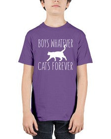 boys whatever cats forever - cats - Youth Tee Unisex