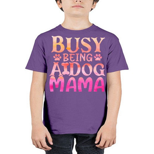 busy being a dog mama 67# - dogs - Youth Tee Unisex