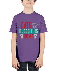 cats bless this home Style 36# - cats - Youth Tee Unisex