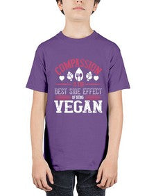 compassion is the best side effect of being vegan 877# - vegan - Youth Tee Unisex