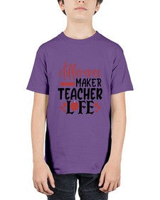 difference maker teacher life Style 120# - teacher - Youth Tee Unisex