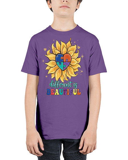 different is beautiful - autism - Youth Tee Unisex