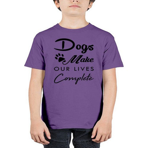 dogs make our lives 133# - dogs - Youth Tee Unisex