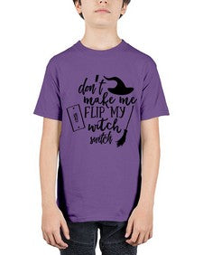 dont make me flip my witch switch 44# - witch - Youth Tee Unisex