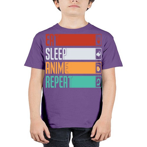 eat sleep anime repeat225# - anime - Youth Tee Unisex