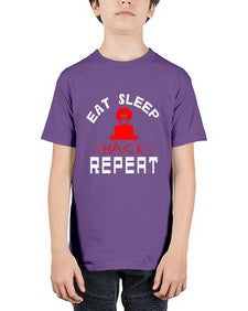 eat sleep hack repeat 48# - computer - Youth Tee Unisex
