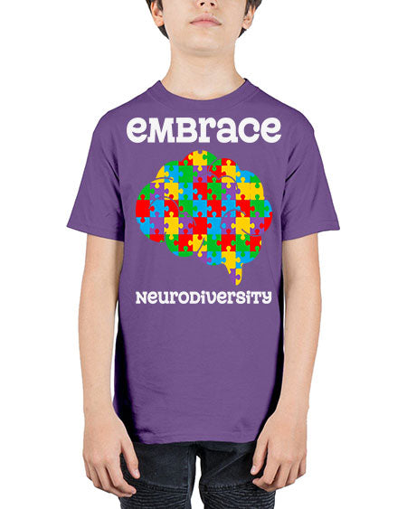 embrace neurodiversity autism awareness 87# - autism - Youth Tee Unisex