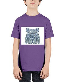 ethnic bear 416# - mandala - Youth Tee Unisex
