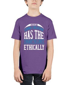 every living creature has the right to live ethically 165# - vegan - Youth Tee Unisex