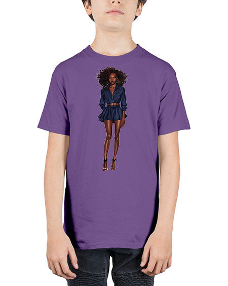 fashion girl in indigo 37# -  fashion - Youth Tee Unisex