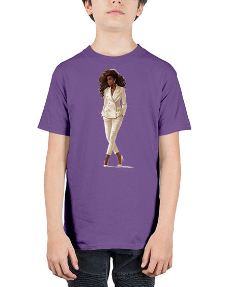 fashion girl in white 81# -  fashion - Youth Tee Unisex