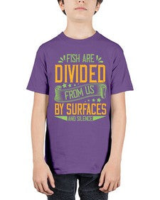 fish are divided from us by surfaces and silence 975# - vegan - Youth Tee Unisex