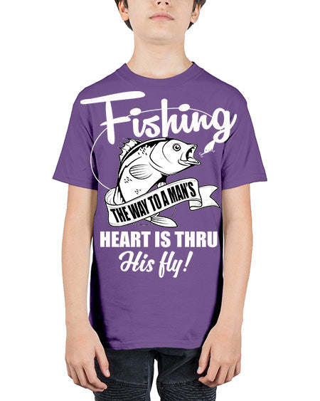 fishing 24# - shark-fish - Youth Tee Unisex
