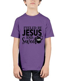 fueled by jesus and sweet tea 990# - tea - Youth Tee Unisex