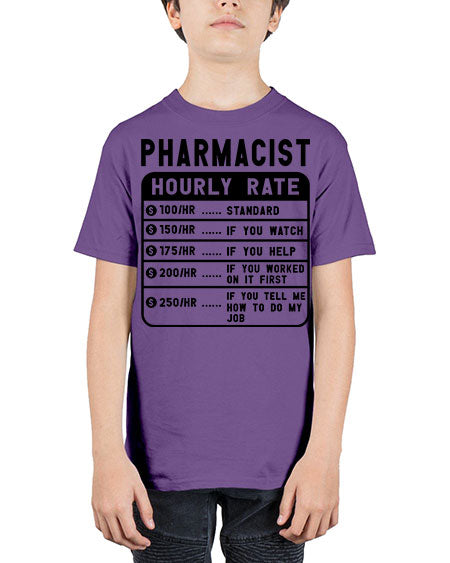 funny pharmacist hourly rate 808# - pharmacist - Youth Tee Unisex