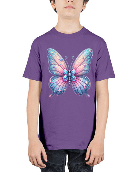 glitter butterfly 12# - butterfly - Youth Tee Unisex