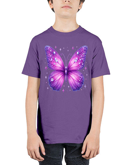 glitter butterfly 13# - butterfly - Youth Tee Unisex
